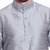 Silver Plain Raw Silk Dhoti Kurta