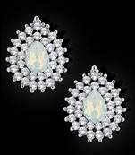White crystal studs