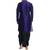 Blue Plain Raw Silk Dhoti Kurta