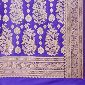 Pink Woven Poly Silk Saree With Blouse 5