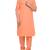Orange plain cotton pathani suits