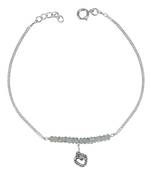 White Crystal Anklets