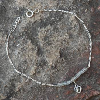 White Crystal Anklets 2