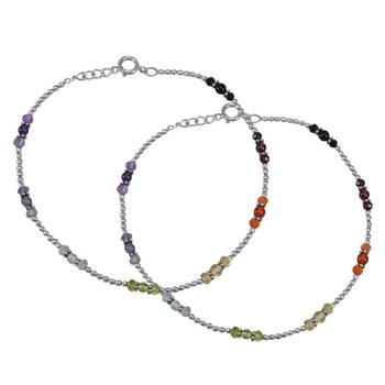Multicolor Crystal Anklets 1