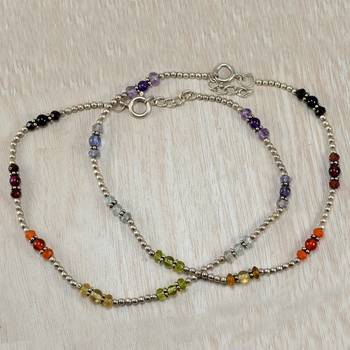 Multicolor Crystal Anklets 2