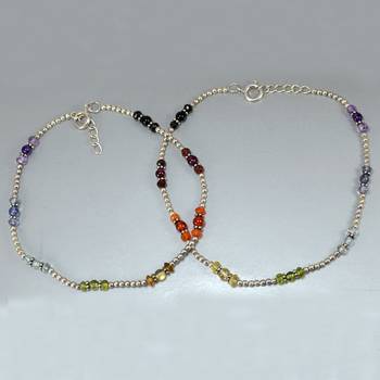 Multicolor Crystal Anklets 3