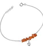 Orange Carnelian Anklets