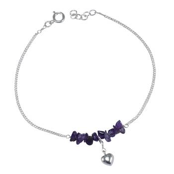 Purple amethyst  anklets 1