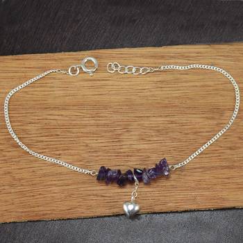 Purple amethyst  anklets 3