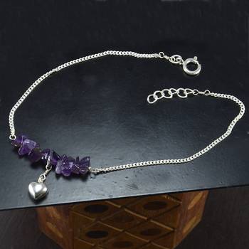 Purple amethyst  anklets 4