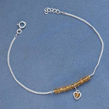 Yellow Citrine Anklets 2
