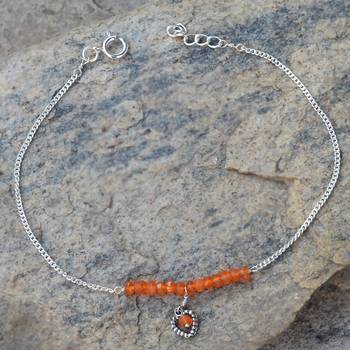 Orange Carnelian Anklets 2