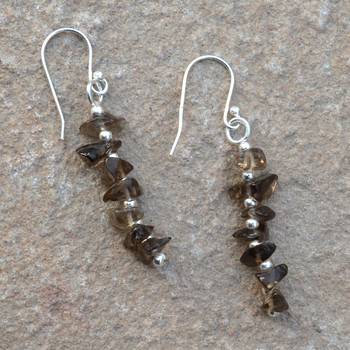 Brown Crystal Earrings 2