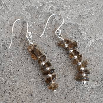 Brown Crystal Earrings 3