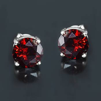 Red Cubic Zirconia Earrings 2