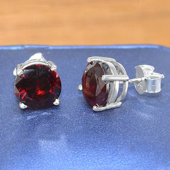 Red Cubic Zirconia Earrings 3
