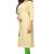 Off-white embroidered cotton kurti