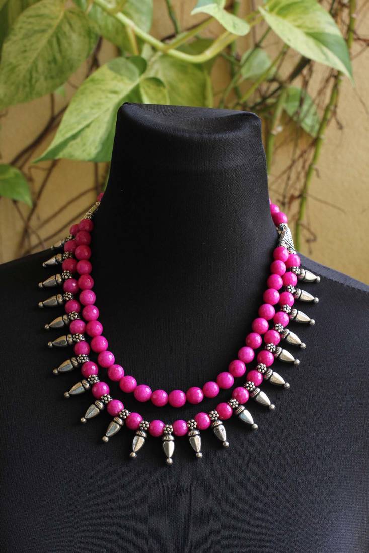 Pink necklaces
