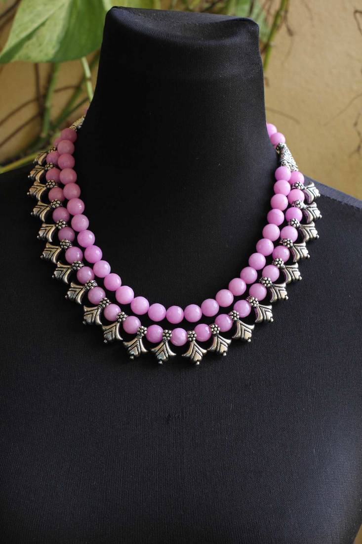 Pink necklaces