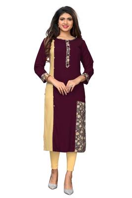 Multicolor printed rayon kurti 1
