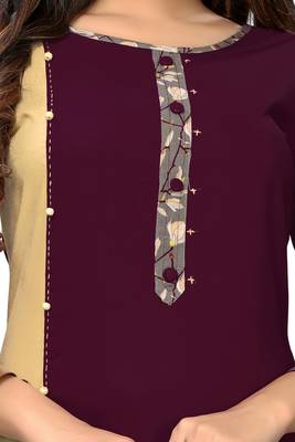 Multicolor printed rayon kurti 5