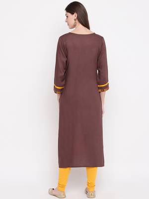 Grey plain rayon kurti 2