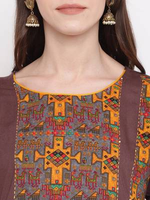 Grey plain rayon kurti 5