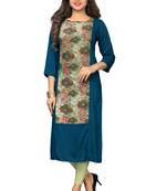Multicolor printed rayon kurti