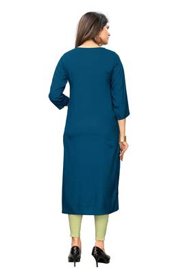 Multicolor printed rayon kurti 2