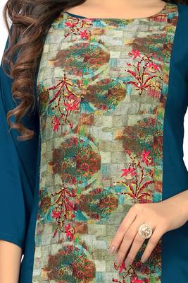 Multicolor printed rayon kurti 5