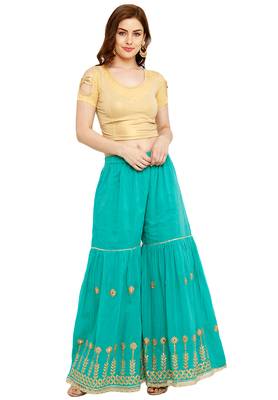 Gold Cotton Lycra Solid Stitched Blouse 5