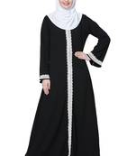 Multicolor plain polyester abaya