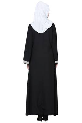 Multicolor plain polyester abaya 4