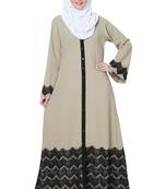 Multicolor plain polyester abaya