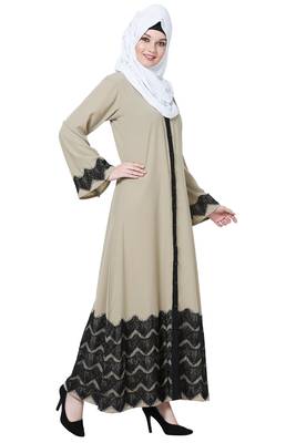 Multicolor plain polyester abaya 2