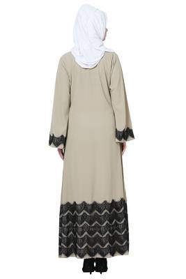 Multicolor plain polyester abaya 4