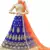 Blue Embroidered Net Semi Stitched Lehenga With Duaptta