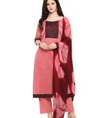 Inddus Pink Chiffon Dyed Dupatta