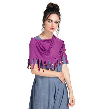 Caressa By Zenitex Magenta Coloured Digital Printed Black Curtain Lace Fashion Accessory 1