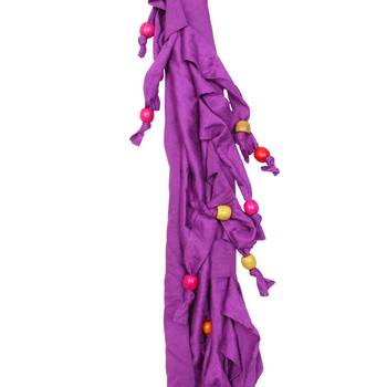 Caressa By Zenitex Magenta Coloured Digital Printed Black Curtain Lace Fashion Accessory 3