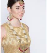 Beaded Pearl Kundan Rani Necklace