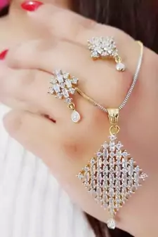 American Diamond Necklace Set