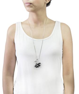 Black crystal necklace 5