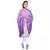 Purple Shaded Bandhej Cotton Hand Work Dupatta