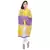 Yellow Purple Bandhej Cotton Hand Work Dupatta