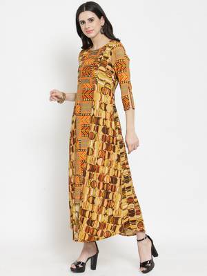 Indibelle Orange woven rayon kurti with trouser 4
