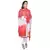 Red White Bandhej Cotton Hand Work Dupatta