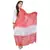 Red White Bandhej Cotton Hand Work Dupatta