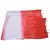 Red White Bandhej Cotton Hand Work Dupatta