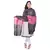 Pink Black Bandhej Cotton Hand Work Dupatta